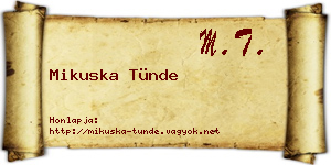 Mikuska Tünde névjegykártya